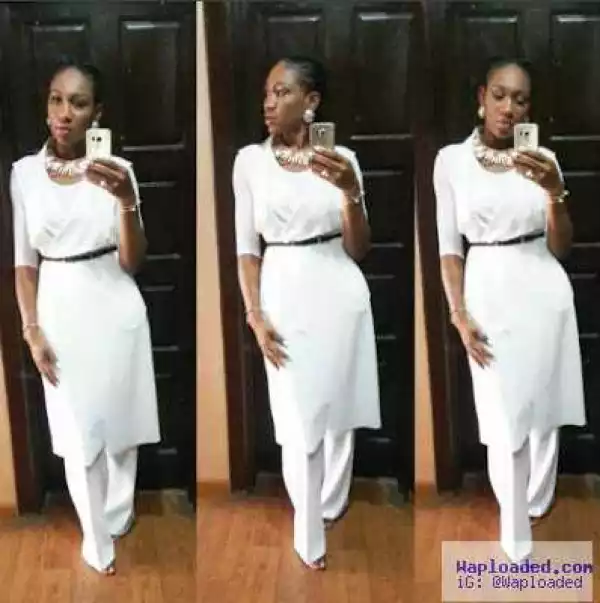 Actress Ebube Nwagbo slays in all white outfit